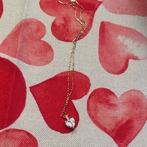 Elegant Gold Necklace with Heart Pendant